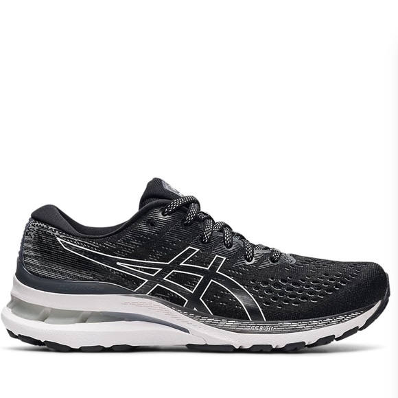 Used Asics Kayano 28 Womens Running Shoes - Black / white . Stability shoe - Picture 2 of 15